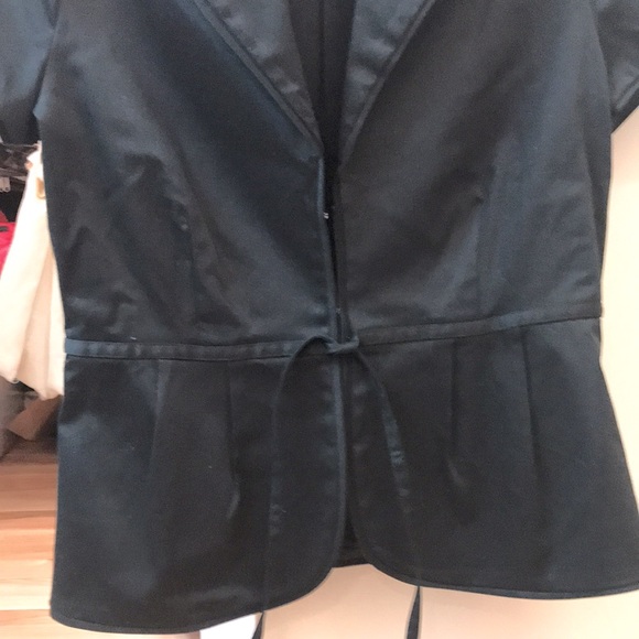 OLD NAVY BLACK Cap Sleve crop JACKET/BLAZER. Sz Med - Picture 8 of 13
